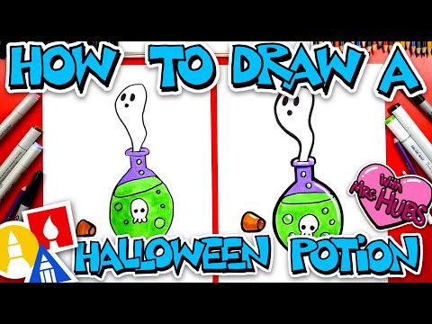 How To Draw Halloween Potion With Mrs. Hubs