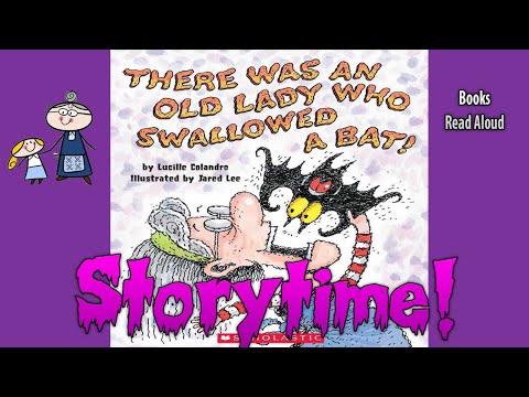 THERE WAS AN OLD LADY WHO SWALLOWED A BAT Read Aloud Halloween Stories for Kids