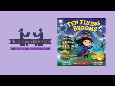Ten Flying Brooms Halloween Read Aloud Halloween for kids Halloween Story Time Witch book