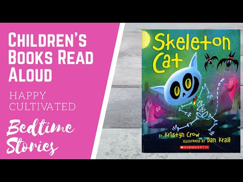 Skeleton Cat Book Read Aloud Spooky Kids Stories Halloween Stories for Kids